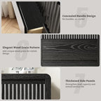 LYNSOM Black Fluted 8 Drawer Dresser for Bedroom, Curved Edge, 50" Wide - Image 6
