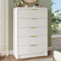 Decofy Fluted 5 Drawers Dresser, 48" Tall Chest of Drawers for Bedroom by Decofy