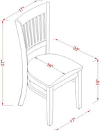 East West Furniture NDVA3-LWH-C 3 Piece Kitchen Table & Chairs Set Contains a - Image 14