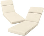2 Pcs Outdoor Chaise Lounge Cushion 72" x 21" x 3", 4-Section Folding Patio by VOGVOG