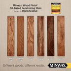 Minwax Wood Finish, Red Chestnut, 1/2 Pint - Image 2