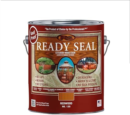 Ready Seal Exterior Wood Stain & Sealer, Redwood, 1 Gallon by ReadySeal