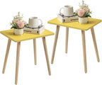 FORAOFUR Side Tables Living Room Set of 2, Small Wooden Table Accent Table by FORAOFUR