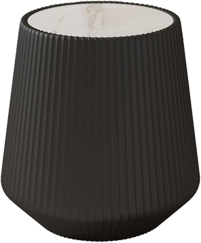19.68" Round Marble End Table, Modern Cup Shaped Side Table - Image 8