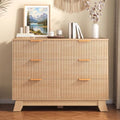DUMOS Fluted Dresser for Bedroom, Wide Modern Storage Organizer, 6 Drawers by DumosLifestyle