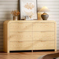 Ieejdn 47" Modern Chest of Drawer, 6 Deep Drawers,Clothes Organizer,Large Storage Cabinet for Living Room, Bedroom,Dresser TV Stand, Wood Drawer Organizer for Living Room, Hallway, Wood by Ieejdn
