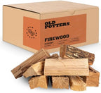 Old Potters Kiln Dried Firewood - Hickory, 1100 Cu. in, 16-18 Logs ~ 8" x 2.5" Logs. Cooking Wood for Grilling, Smoking, and Firepits, Hickory. by AKSquared