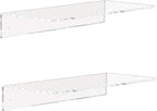 Weiai Clear Acrylic Shelves 12 Inch, Floating Wall Mounted Shelf by Weiai