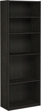 Furinno Jaya Book Shelf, 5-Tier Bookshelf, Tall Standing Bookcase - Image 7