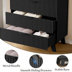 BORNOON 39" Tall Dresser for Bedroom, 4-Drawer Fluted Chest of Drawers, Modern Wood Highboy with Deep Storage, Metal Slides & Handles, Anti-Tip Kit, Vertical Clothes Organizer for Apartment, Nursery - Image 5