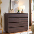 Standifurno Modern 8 Drawer Dresser, 47- Inch Wood Chest of Drawers with Large Storage, Walnut Dresser Closet for Bedroom, Living Room, Nursery. by StandifurnoFurniture