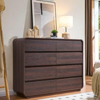 Standifurno Modern 8 Drawer Dresser, 47- Inch Wood Chest of Drawers with Large Storage, Walnut Dresser Closet for Bedroom, Living Room, Nursery. by StandifurnoFurniture