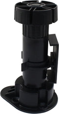 Jiozermi 4 Pack Black Plastic Cabinet Legs, Adjustable Furniture Feet by Jiozermi