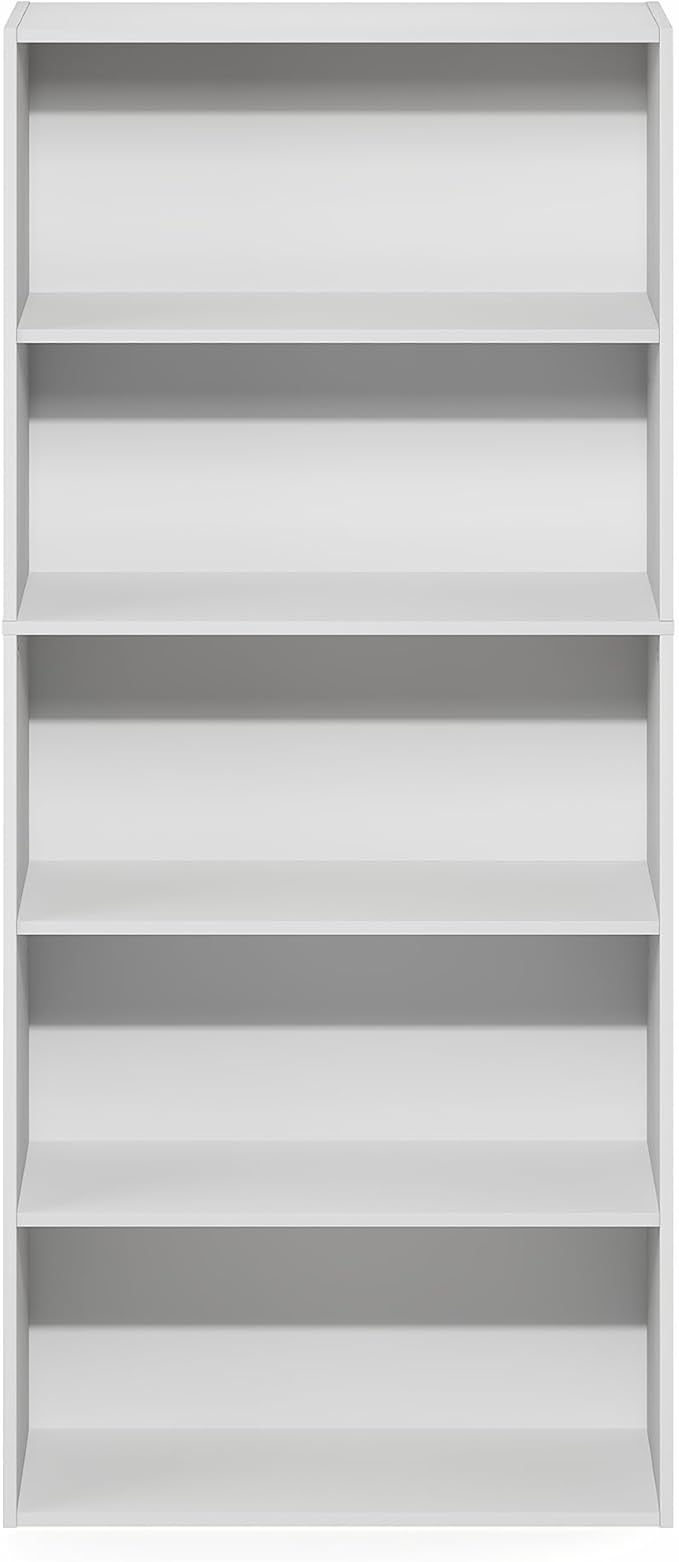 Furinno Jaya Book Shelf, 5-Tier Bookshelf, 52 Inch Tall Standing Bookcase - Image 6