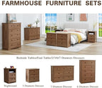 Farmhouse 7 Drawers Dresser for Bedroom with Charging Station,Wood Dressers - Image 7