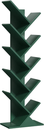 SHEEPAM 10 Tier Tree Book Shelf, Floor Standing Wood Bookshelf - Image 8