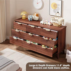 GarveeHome Fluted Dresser for Bedroom with 9 Deep Drawers, Walnut - Image 5