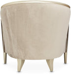 Michael Amini Villa Cherie Brown Side Chair Porcini Velvet Upholstery Solid & - Image 7