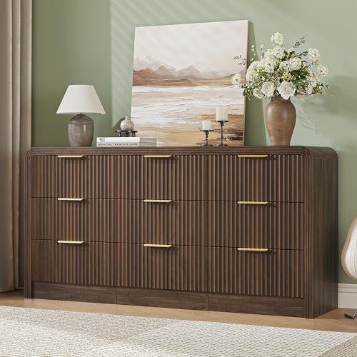 Decofy Fluted 9 Drawers Dresser, 63'' Wide Chest of Drawers for Bedroom - Image 6