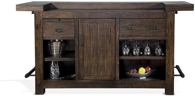 Pemberly Row 3-Piece Set with Gorgeous Bar Unit and 2 Backless Swivel BarStools - Image 8