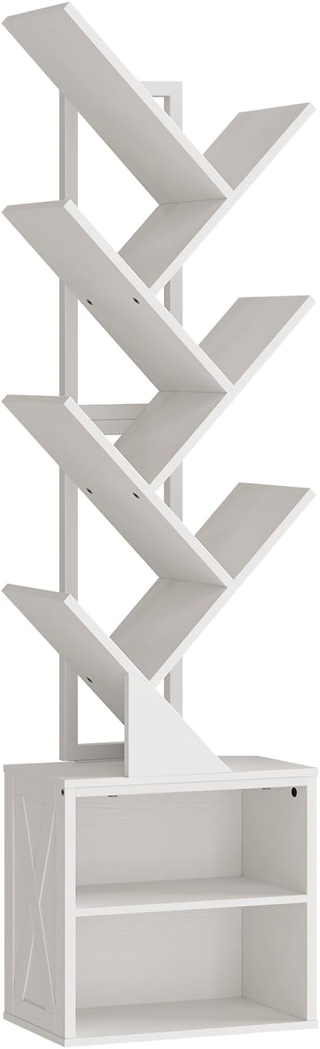 RALGEND Tree Bookshelf, 6 Tier Bookcase by RALGEND