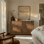 Walnut 7 Drawer Dresser for Bedroom, Fluted Modern Chest of Drawers - Image 5