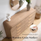 Curved Drawer Dresser for Bedroom with 8 Drawers, 54'' Wide Chest of Drawer - Image 6