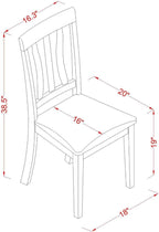 East West Furniture ANC-CAP-LC Antique Dining Chairs - Image 3