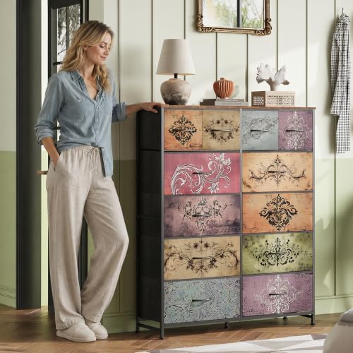 WLIVE Tall Fabric Dresser for Bedroom, 12 Drawer Dressers, Chest of Drawers - Image 2