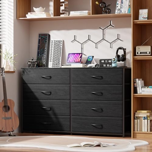 Furnulem Wide Dresser for Bedroom, TV Stand for 55'', 8 Drawer Dorm Dresser - Image 2