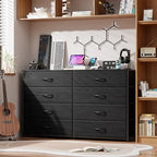 Furnulem Wide Dresser for Bedroom, TV Stand for 55'', 8 Drawer Dorm Dresser - Image 2