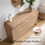 Curved Drawer Dresser for Bedroom with 7 Drawers, 54'' Wide Chest of Drawer - Image 6