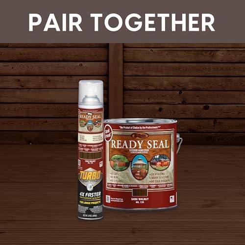 Ready Seal Exterior Wood Stain & Sealer, Dark Walnut, Turbo Spray - Image 6