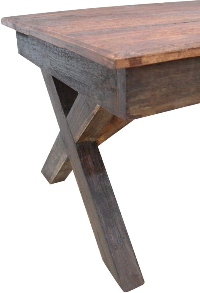 Rustic Farmhouse Coffee Table, Reclaimed Wood Accent Tables, Unique Rectangular - Image 4