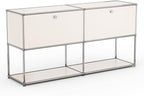 Modern Storage Cabinet White F Versatile Free-Standing Organizer by ARVORAHome