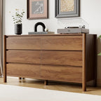 HOUROM Walnut Dresser for Bedroom,47"Wide 6 Drawer Mid Century Modern Chest by HOUROMDresserforBedroom