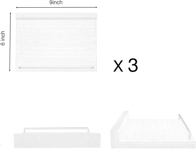 RYOFOBETTO Small Floating Shelf, 6 X 9 Inches Farmhouse Wall Shelves - Image 3