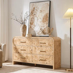 Curved Drawer Dresser for Bedroom with 6 Drawers, 54'' Wide Chest of Drawer by TheBeautyofRusticRefined