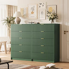MAISONARIA 5 Drawer Dresser for Bedroom, Tall Dresser Chest of Drawers with Gold Handles, 32 Inch Wide Nightstand with for Bedroom, Living Rooms, Offices, and Entryways, Green - Image 3