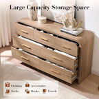 Curved Drawer Dresser for Bedroom with 7 Drawers, 54'' Wide Chest of Drawer - Image 4