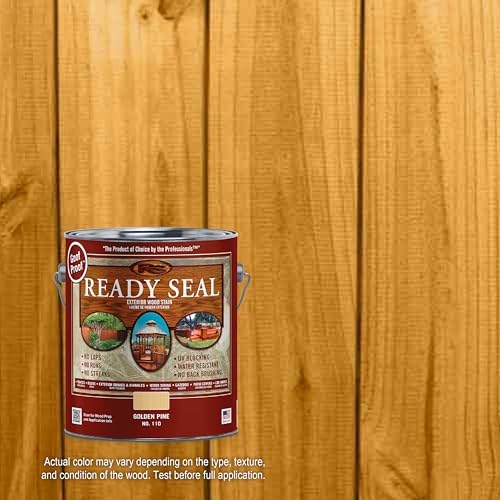 Ready Seal Exterior Wood Stain & Sealer, Golden Pine, 1 Gallon - Image 2