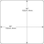 Dulles Glass 60 inch Square Glass Table Top - Image 3