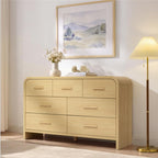 Curved Drawer Dresser for Bedroom with 7 Drawers, 54'' Wide Chest of Drawer by TheBeautyofRusticRefined