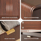 FURSUN Fluted 8 Drawers Dresser for Bedroom, 55" Wide Wooden Dresser with Metal Handle, Curved Profile Design, Modern Storage Organizer for Bedroom, Living Room, Hallway, Dark Walnut - Image 6