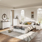 Farmhouse 2 Drawers Dresser for Bedroom,Small Dresser with Charging Station - Image 5