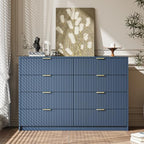 MAISONARIA Navy Dresser for Bedroom, 8 Drawer Double Dresser, Modern Chest of Drawers for Bedroom, Living Room, Entryway and Closet, 55" L x 15.7" D x 37.4" H - Image 5