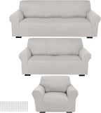 Peryiter 3 Pcs Couch and Loveseat Covers Set Sofa Cover by Peryiter
