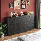 WLIVE 12 Drawer Tall Fabric Dresser Bedroom Storage Chest, Charcoal - Image 2