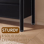 CHUWELL 55" Wide Black 8 Drawer Dresser for Bedroom with Solid Wood Legs - Image 3