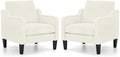 VINGLI Mid Century Modern Accent Chairs Set of 2, Comfy Armchair Chenille Sofa by VINGLI